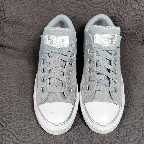 Converse Chuck Taylor All Star Canvas Low Grey Pearl Lace Up Sneakers Women's 7 - Picture 2 of 10